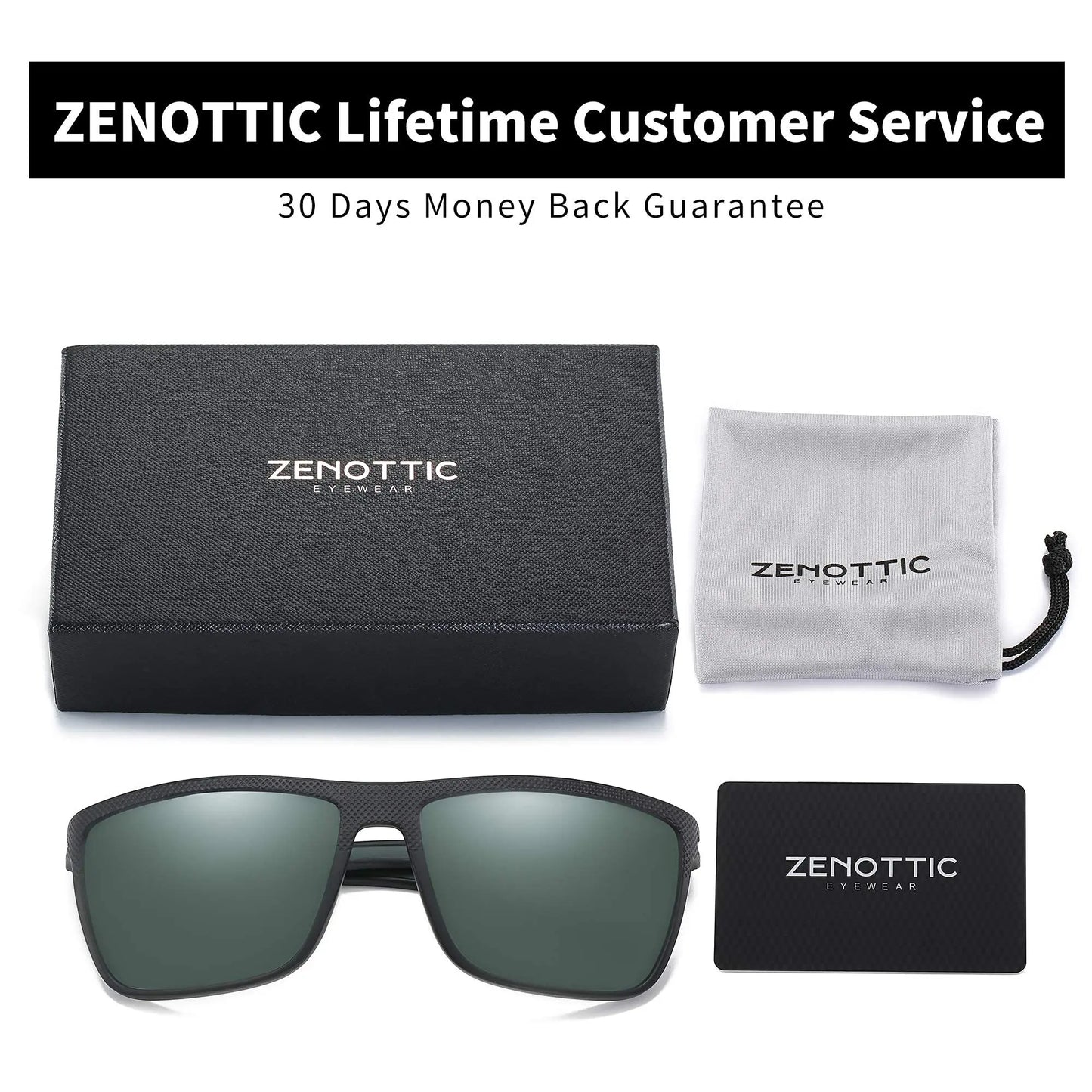 Zenottic Men's Polarized Sunglasses – UV400 TR90 Frame