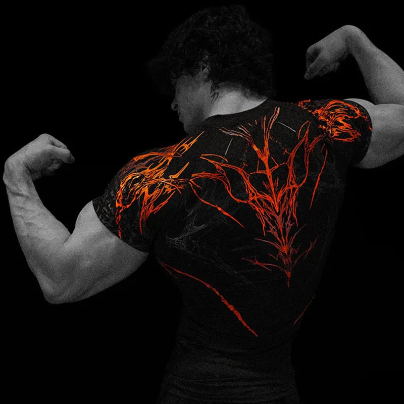 2026 New Men's Gym Compression Shirt Quick Dry Muscle Training Tee High Stretch Athletic Top for Men Summer GYM T-shirt Men's