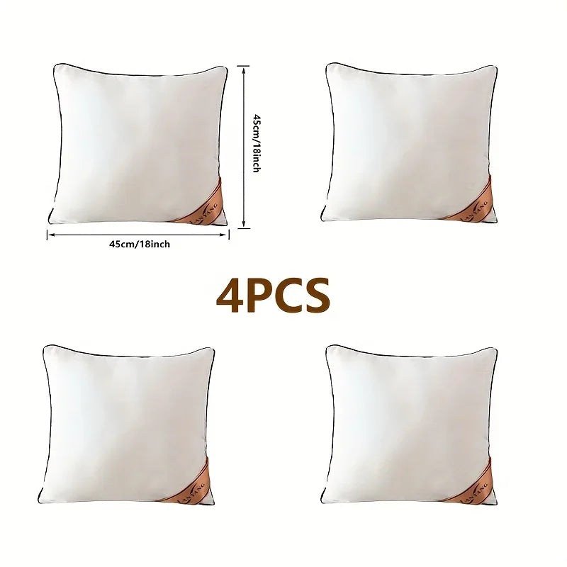 4 Packs of High-Quality Luxury High-Rebound Throw 45*45Pillows, Sofa Cushions, Premium Home Pillow Throw Pillows for Cars Sofas