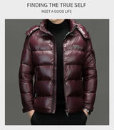 Men's Quilted Hooded Parka – Warm Winter Jacket
