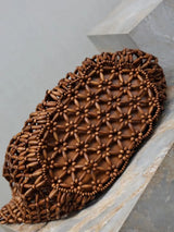 Hand-Woven Wooden Bead Tote Bag | Vintage Summer Style