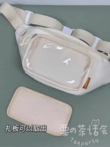 Kawaii Japanese Y2K Chest Bag Women Lolita Cute Crossbody Bag Girls Transparent Itabag Purses and Handbags Waist Ita Bag