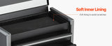 SucceBuy 8.6in 3 Drawers Metal Tool Box Portable Tools Chest with Feet Pads & Ball Bearing Powder Coated Tool Storage for Garage