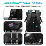 Bange Men Fashion Backpack 15.6 inch Multifunctional Waterproof Backpack Daily Travel Bag Casual School Rucksack with Buckle
