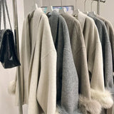Double-Sided Wool & Fox Fur Jacket