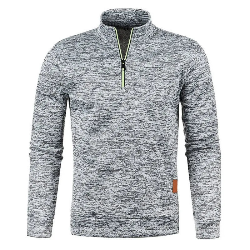Animal Game Men's Half Zipper Sweatshirts Long Sleeve Solid Pullover Turtleneck Streetwear Warm Jacket Sport Coats Outerwear