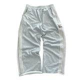 Striped High-Waist Baggy Cotton Pants