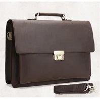 Vintage Leather + Canvas men briefcase Business bag Portfolio men office bag male canvas briefcase attache case document tote