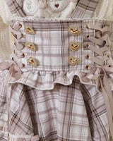 Lolita Plaid Strap Skirt – High Waist Mini for Women