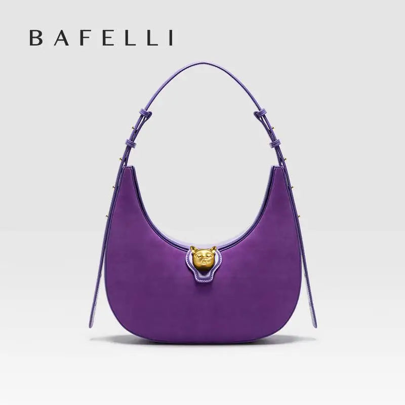 BAFELLI 2026 NEW WOMEN'S HANDBAG CAT SERIES GENUINE LEATHER LUXURY BRAND FASHION STYLE SHOULDER HOBOS LARGE SIZE BAGS FEMALE