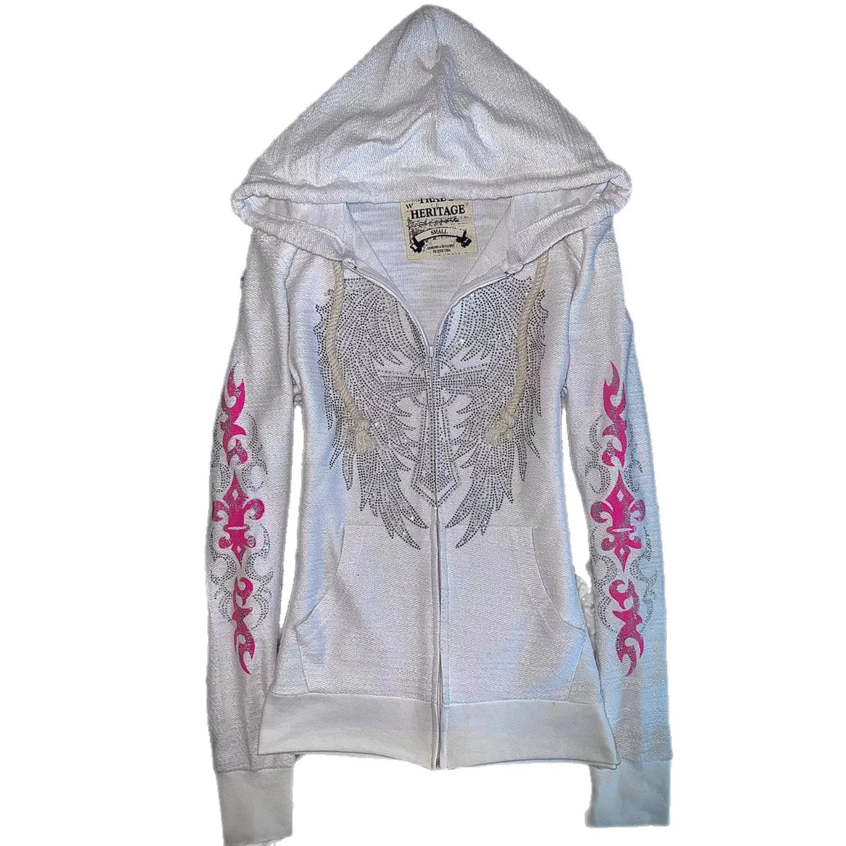Women's Y2K Rhinestone Zip-Up Hoodie