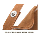 Russian Women's Genuine Suede Cowhide Leather Shoulder Bag Retro Frosted Cow Large Capacity Versatile Commuting Luxury Designer