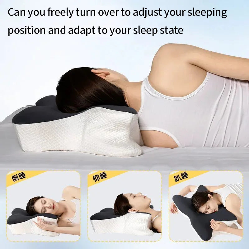 New Butterfly Outline Neck Pillow Foam Cervical Cushion Ergonomic Shaped Orthopedic Pad Comfort Support for Neck Soreness Relief