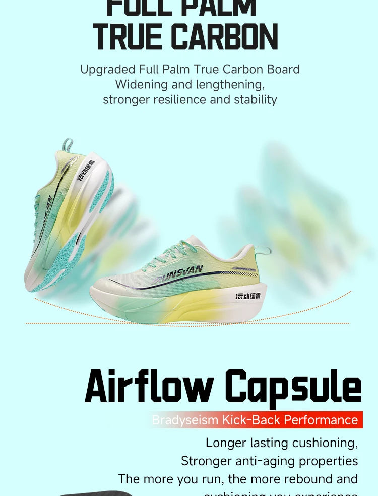 IRUNSVAN Full Plam Carbon Plate Trail Running Shoes Men 2026 High Quality Trendy Shoes New Ultra-light Running Shoes Sports