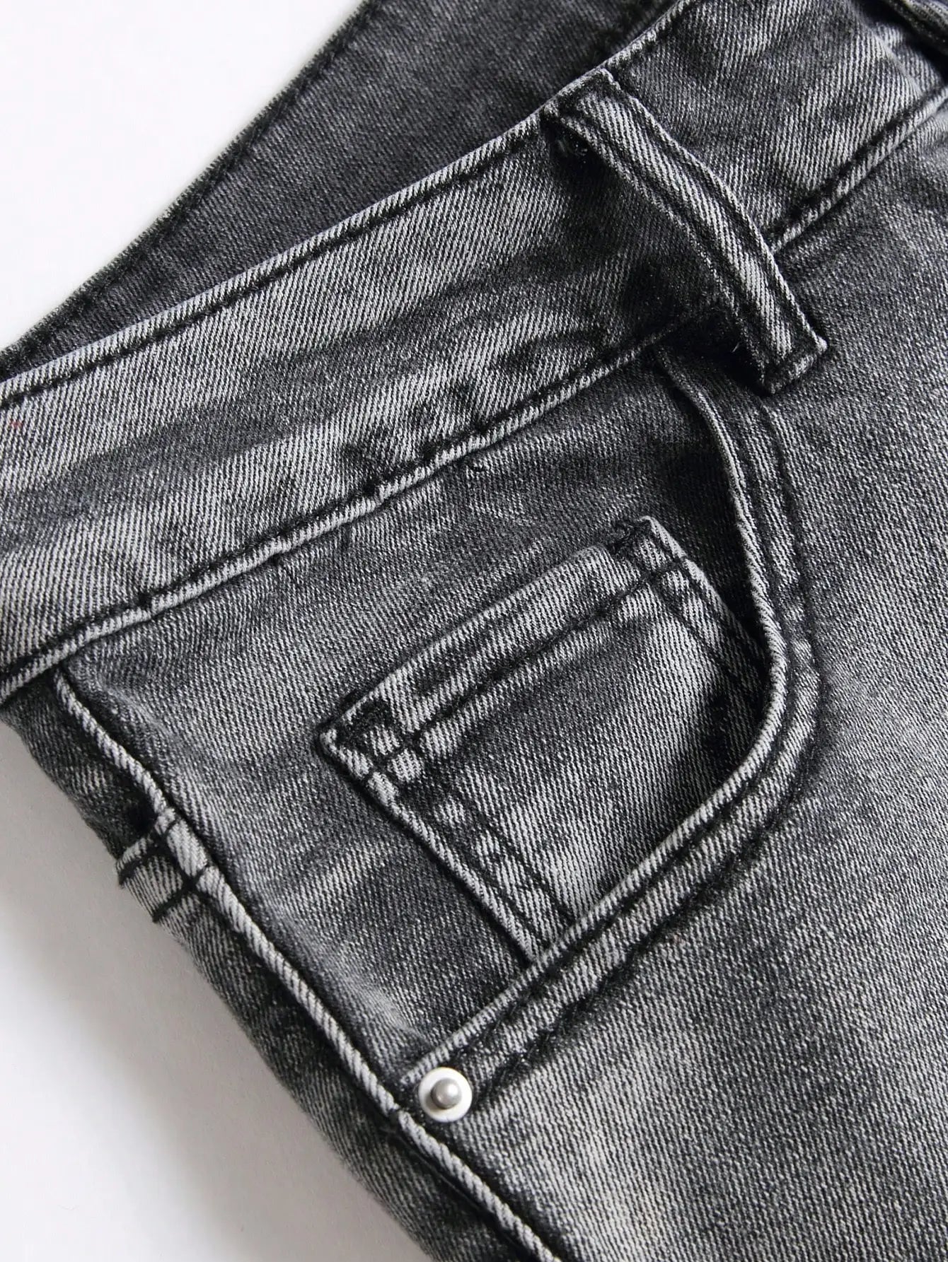 Men's Ripped Patchwork Stretch Denim Jeans | Streetwear