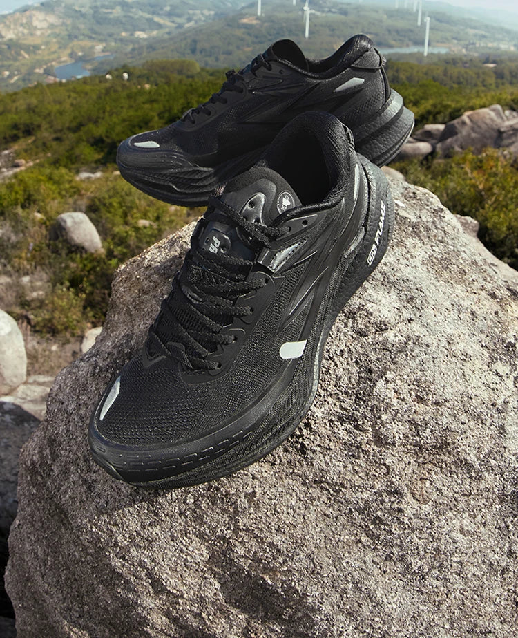 361 Degrees Flame 4x4 Men Running Shoes New Carbon Plate Racing Anti-slip Rebound  Wear-resistant Stable Male Sneakers 672442201