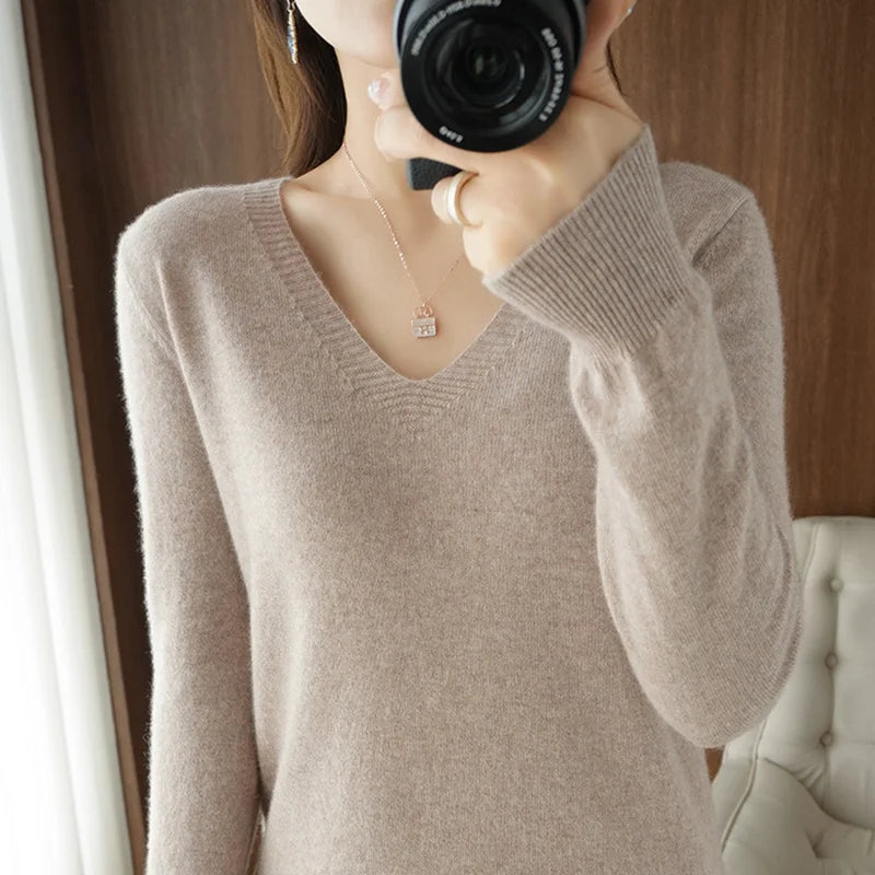 Women’s Lace V-Neck Knit Sweater