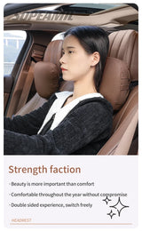 Car Double-Sided Suede Leather Headrest Neck Support Pillow Seat Waist Cushion Tesla Cybertruck Model 3 Model Y Model S Model X