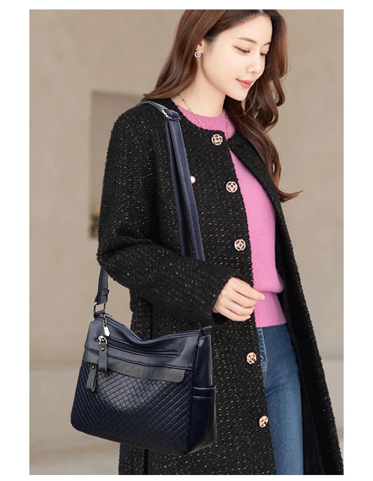 Fashion Women's Brand Trendy Shoulder Bag Leather Crossbody Bag High Quality Women Tote Bags 2024 Large Capacity Female Handbags