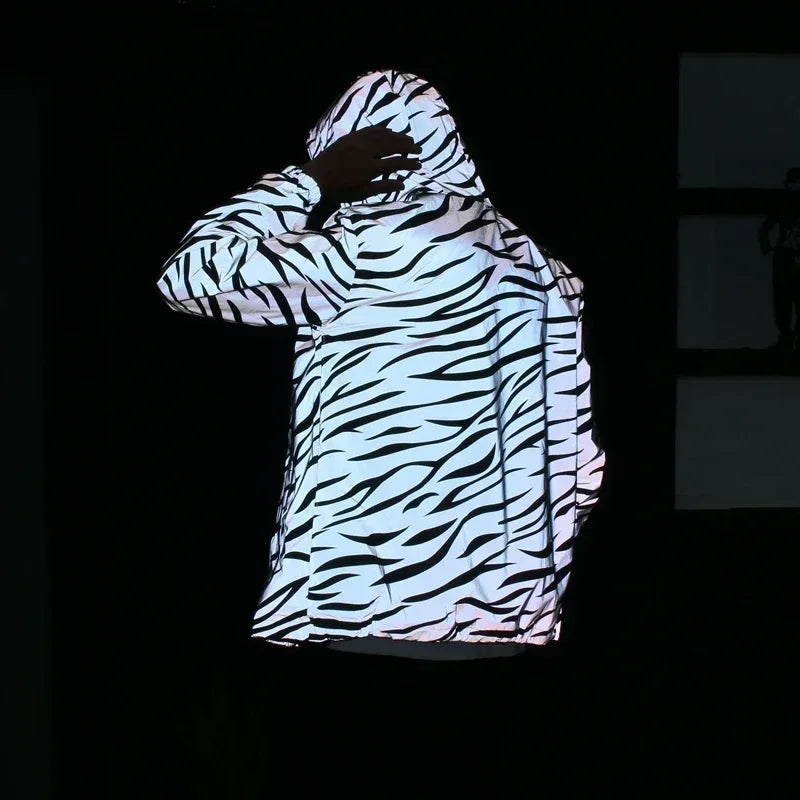 Men's Reflective Night-Shine Hooded Windbreaker