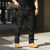 Men's Slim Fit Cargo Pants with Elastic Waist