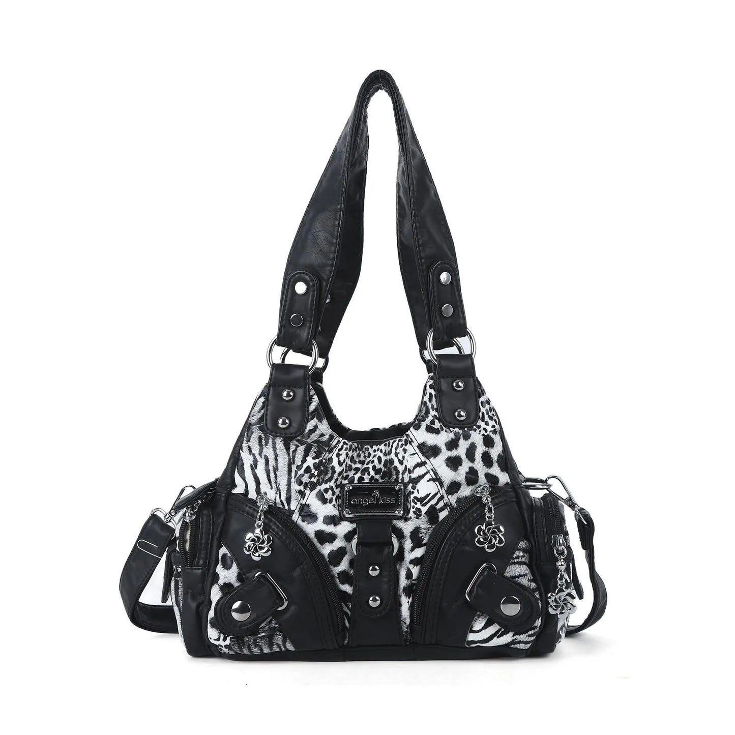 Angelkiss Women Handbags Rose Soft Tote Bag Small Top-handle Purse Fashion Satchel Multi-Pockets Shoulder Bag Hobos Phone Pack