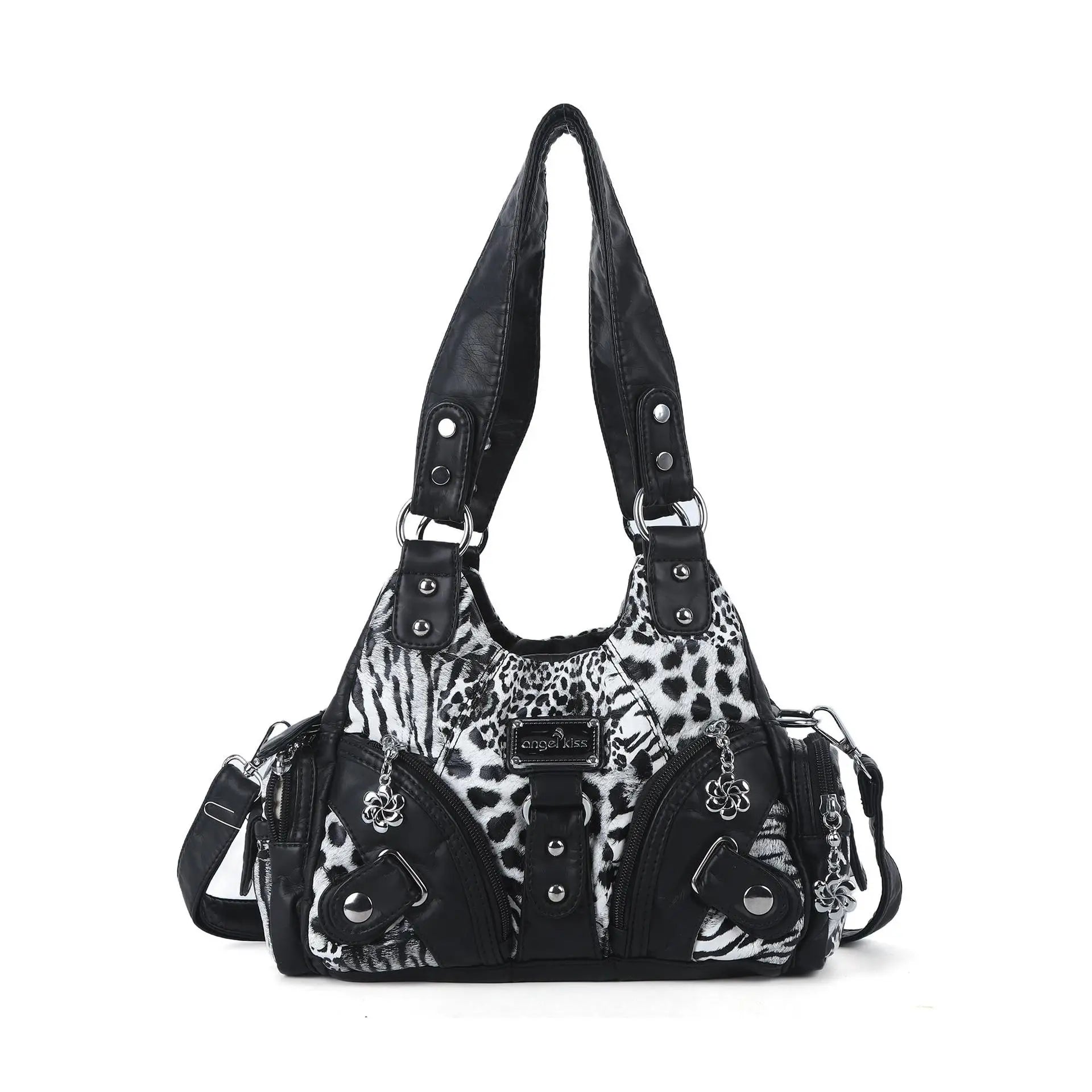 Angelkiss Women Handbags Rose Soft Tote Bag Small Top-handle Purse Fashion Satchel Multi-Pockets Shoulder Bag Hobos Phone Pack