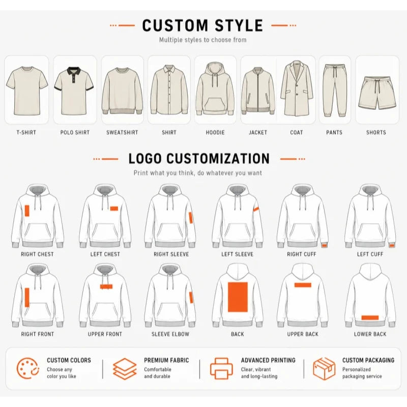 Customize Your Own Design Hoodie Personalized Embroidery Photo Logo Sweatshirt for Men and Women Casual Company Group Clothing