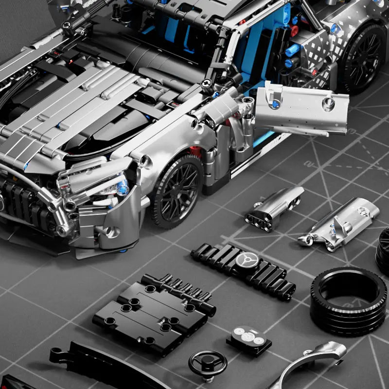 1310 PCS Racing Car Building Blocks Set, 1:14 Scale Technical Sports Vehicle Model Kit for Adults, Assembly Toys Birthday Gifts