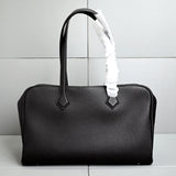Genuine Leather Bowling Bag for Women, Top Layer Cowhide Handbag, Large Capacity Top Handle Bag, Small & Large Size