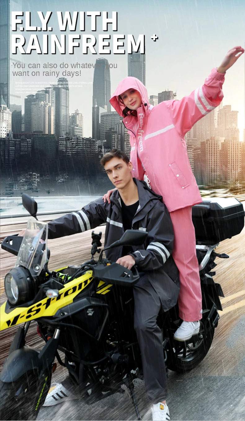 Waterproof Reflective Rain Suit – Jacket & Pants Set
