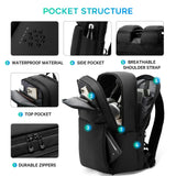 BANGE Simple Design Large Capacity Laptop Backpack Water Resistant Computer Backpack Fits 16 Inch Laptop Back Pack Bag for Male