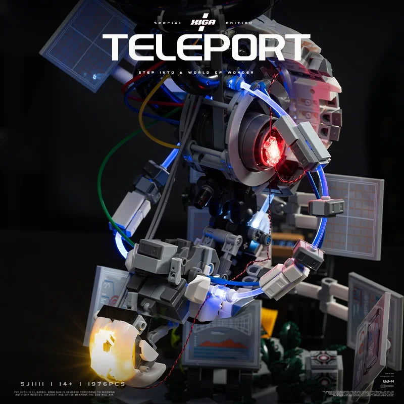 GLaDOS Portal 2 with LED Motor Building Blocks Decrypt Game Robot Aperture Lab Brick Model Kit Boy Toy Adults Kid Gift 1976PCS