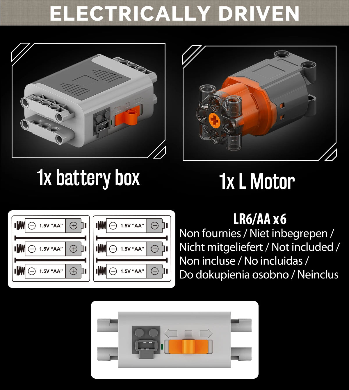 V8 Engine Motorized Simulation Brick Model Electrically Drive Building Blocks Technical Car Parts Creative Toys Gifts Adult