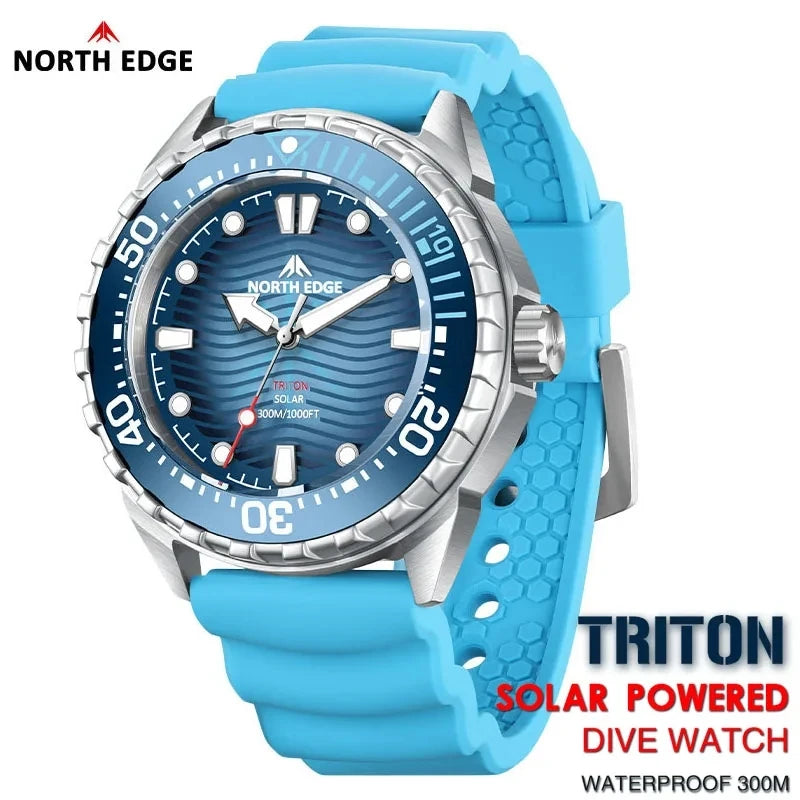 TRITON Men's Solar Dive Watch with Ceramic Bezel