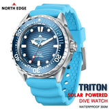 TRITON Men's Solar Dive Watch with Ceramic Bezel