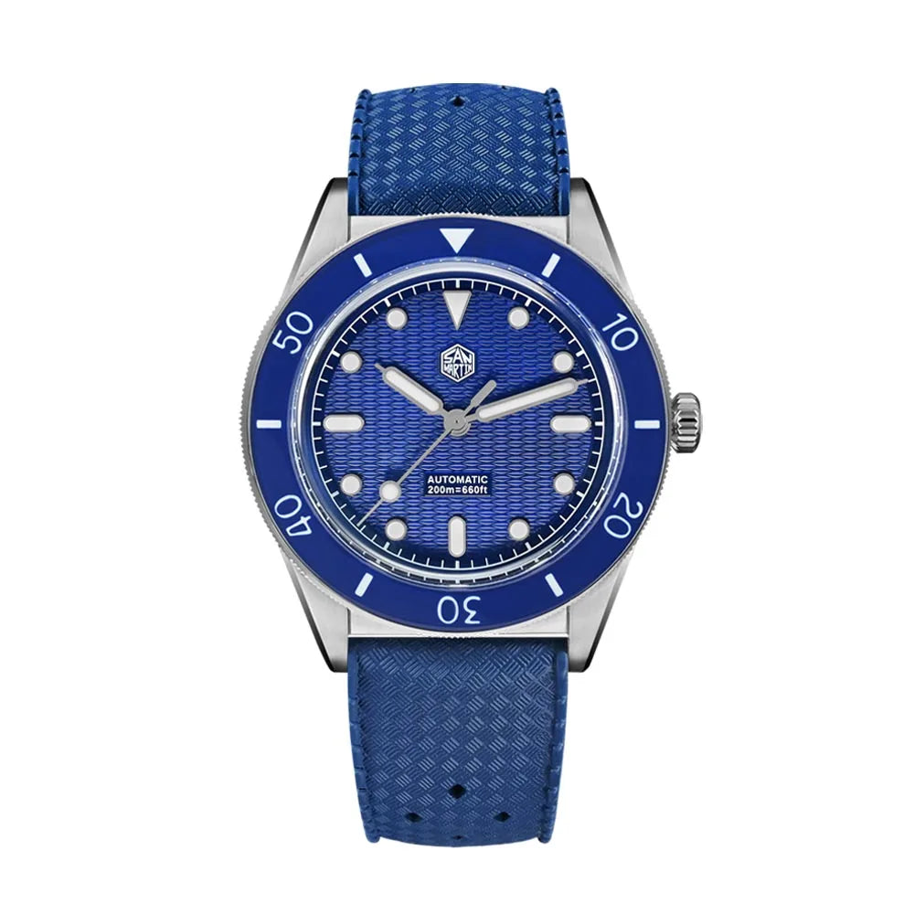 San Martin 39mm SN0151 Guilloche MOP Automatic Dive Watch