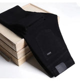 Men’s Classic Black Straight-Leg Stretch Jeans