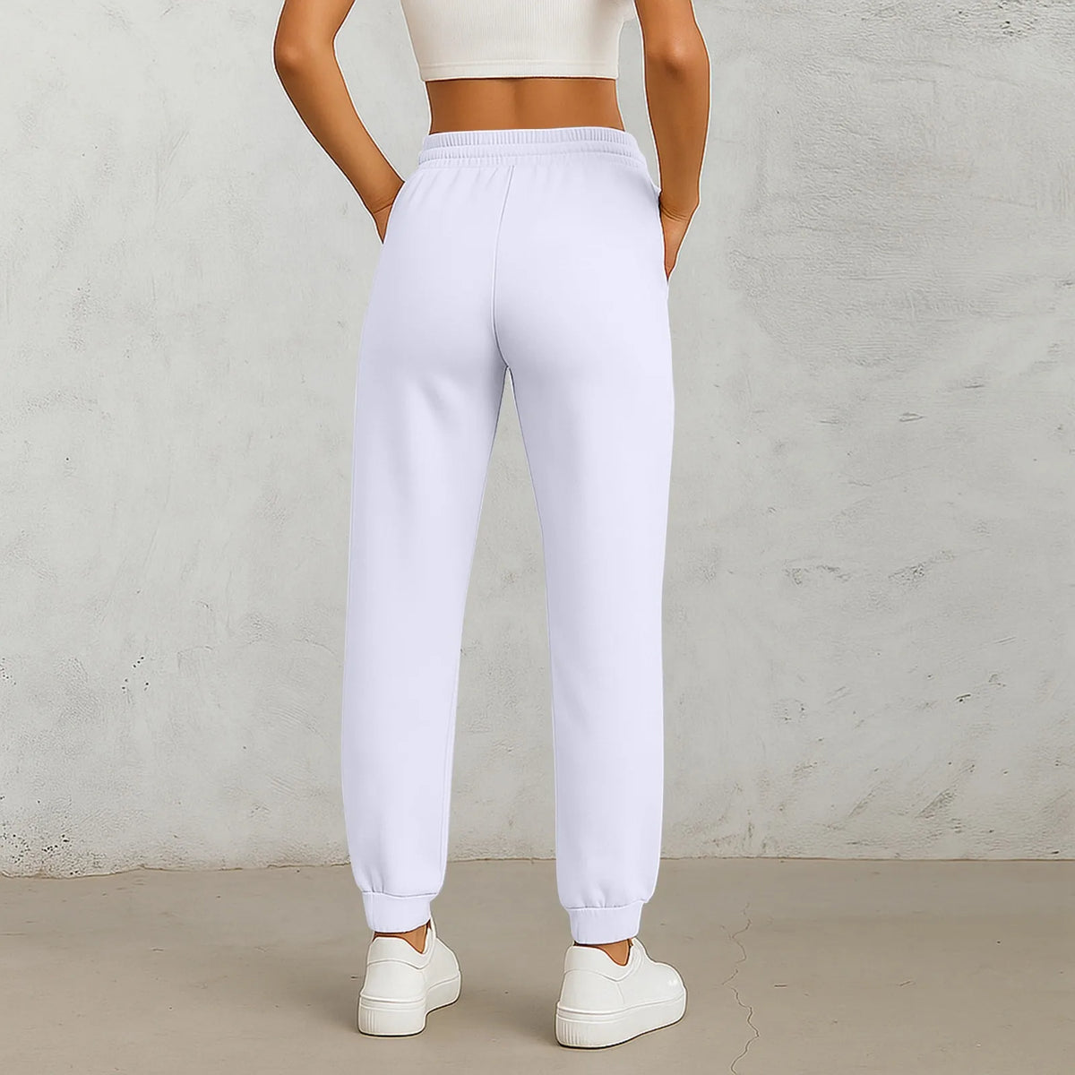 Women's High-Waist Drawstring Straight-Leg Pants