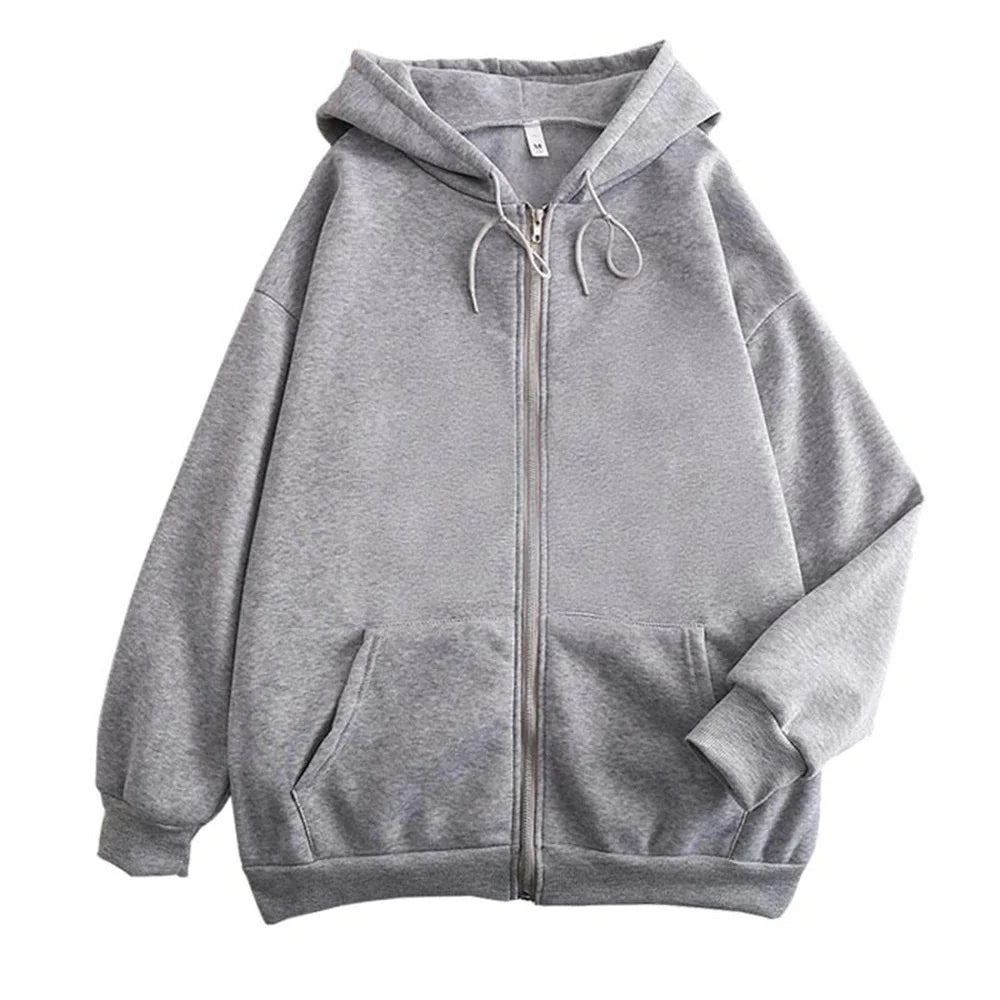 Men’s Solid Zip-Up High Street Hoodie