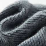 MERRILAMB 100% Cashmere Knit Beanie – Unisex Winter Hat
