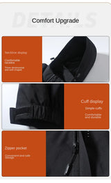 Men's Waterproof Hooded Windbreaker Jacket