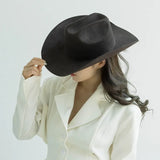 USPOP Wide Brim Wool Cowboy Hat – Unisex Felt Fedora
