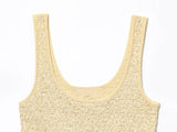 Sequin Knitted Jacket & Camisole Set - Summer Office Wear