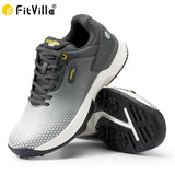 FitVille Wide Men's Golf Shoes Non-Slip Wear-Resistant Comfortable Pickleball Sports Shoes Suitable for Swollen Feet Relieve Toe