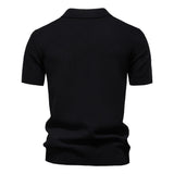 Men's Premium Solid Polo Shirt | Breathable Knit Casual Top
