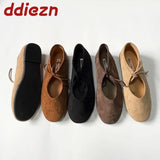 Round Toe Mary Jane Flats with Butterfly Knot