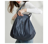 Slouchy Soft Cowhide Large Capacity Purses Handbags For Women 2026 Genuine Leather Shoulder Bags Travel Bag Underarm Wrist Bags