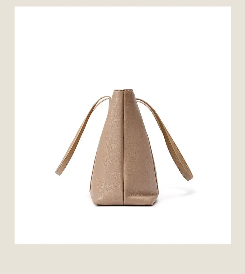 100% Genuine Leather Women's Bag Large Capacity Simple Fashion Cowhide Women Shoulder Bag Female Storage Handbag 2328