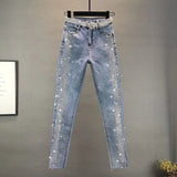 Women's High-Waist Slim Denim Pencil Jeans | S–5XL